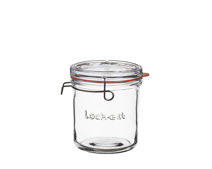 Luigi Bormioli Lock-eat sylteglas med patentlåg 75 cl. Transparent, orange