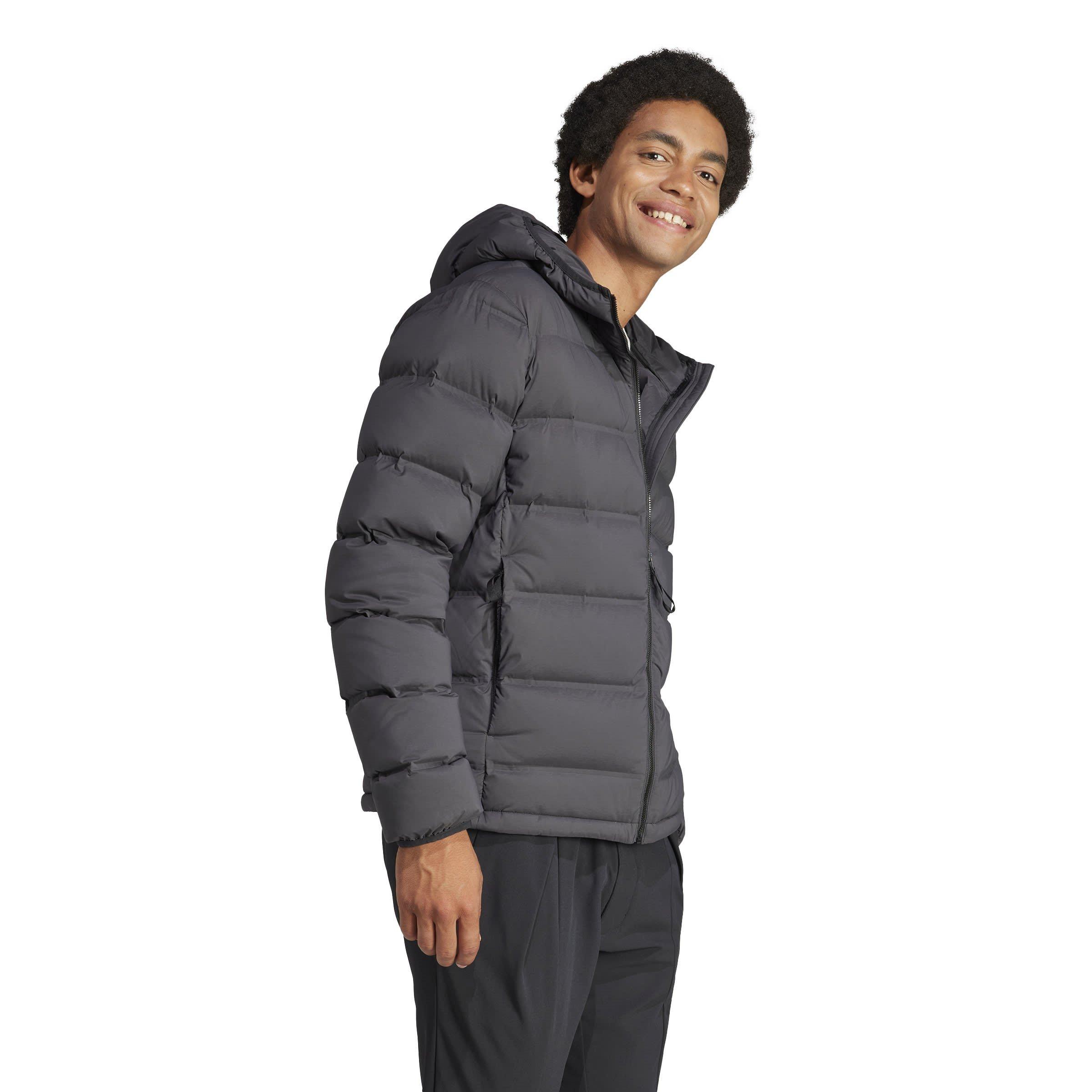 adidas Helionic Stretch Hooded Down Jacket Mens