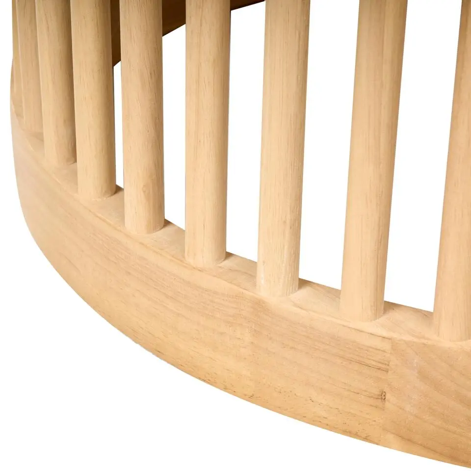 BOYLE - Eettafel - Lichtbruin - ø 110 cm - Eikenfineer