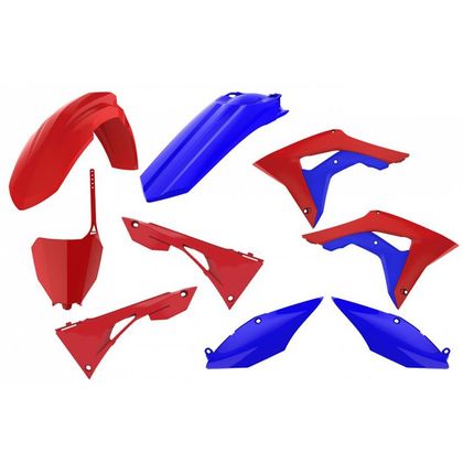 Kit plastiques Polisport COULEUR ROUGE/BLEU