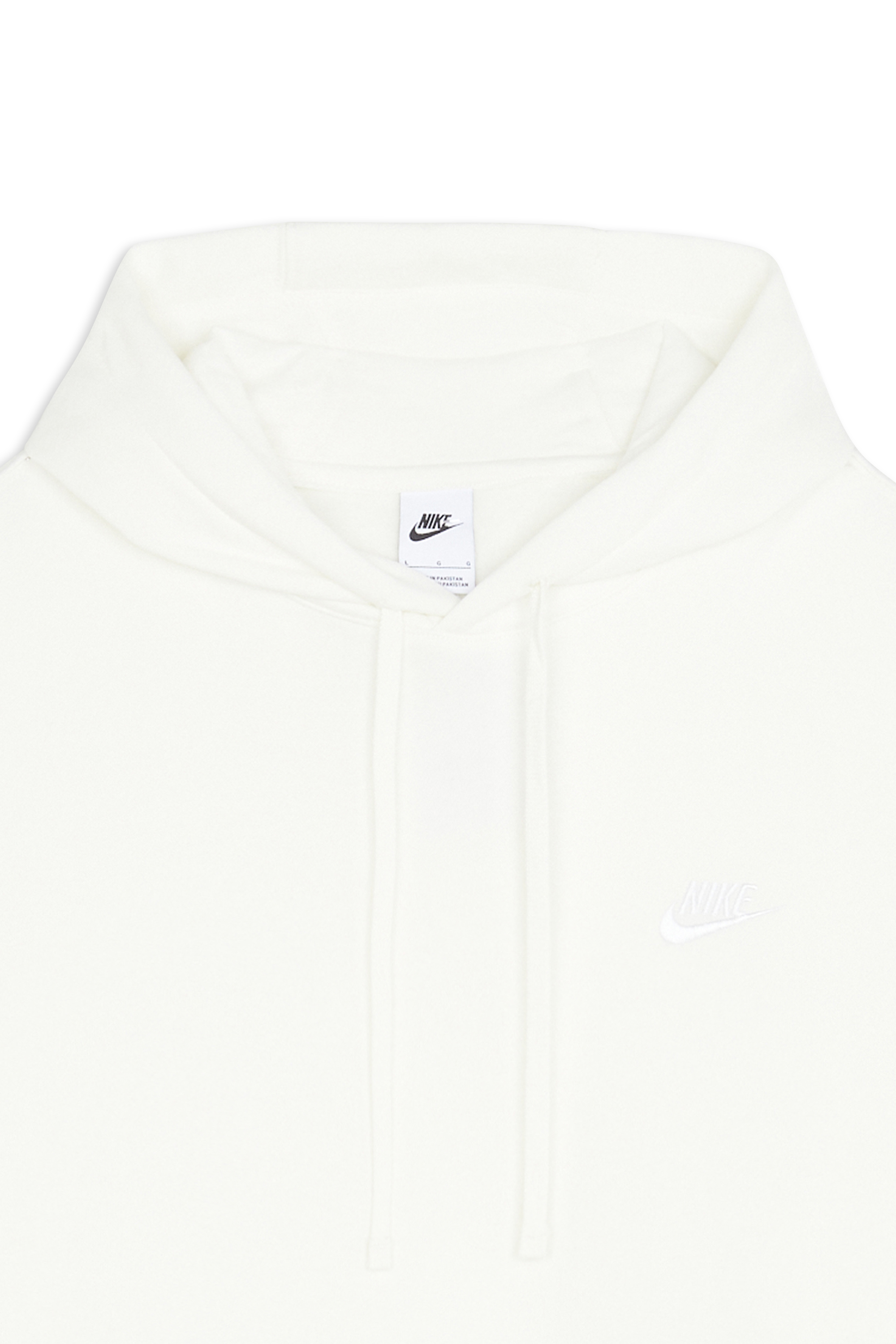NIKE Hoodie Sportswear Club Fleece Blanc