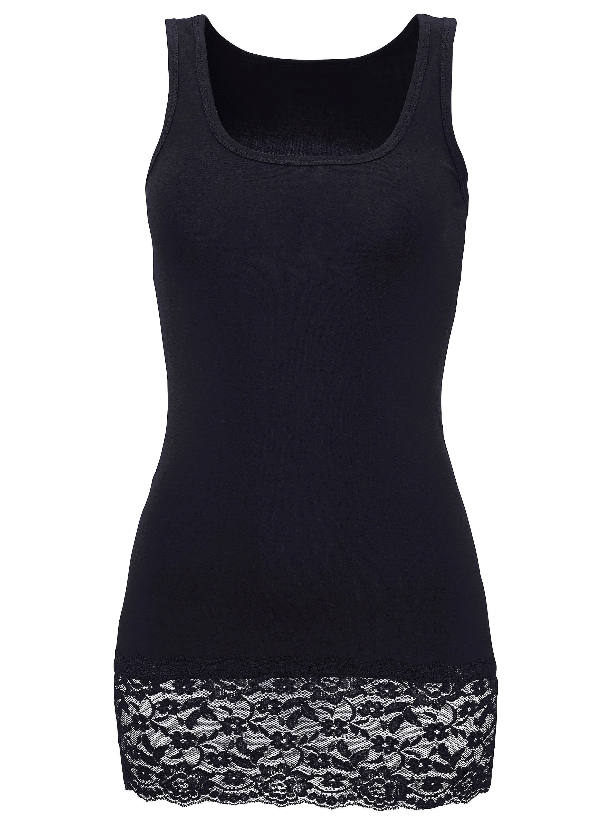 Spitzentop in schwarz