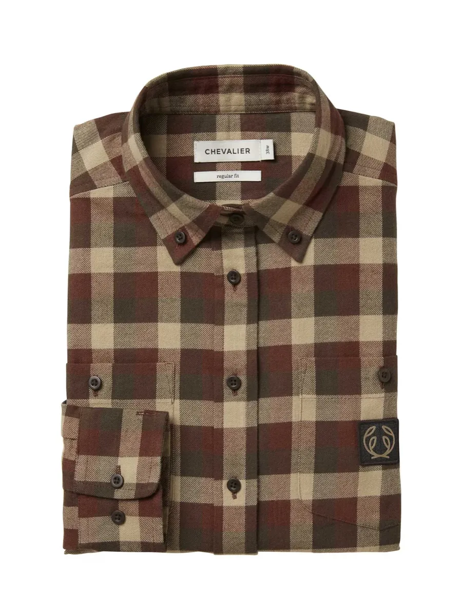 Chevalier Heron Flannel Shirt Women Holly Green Checked