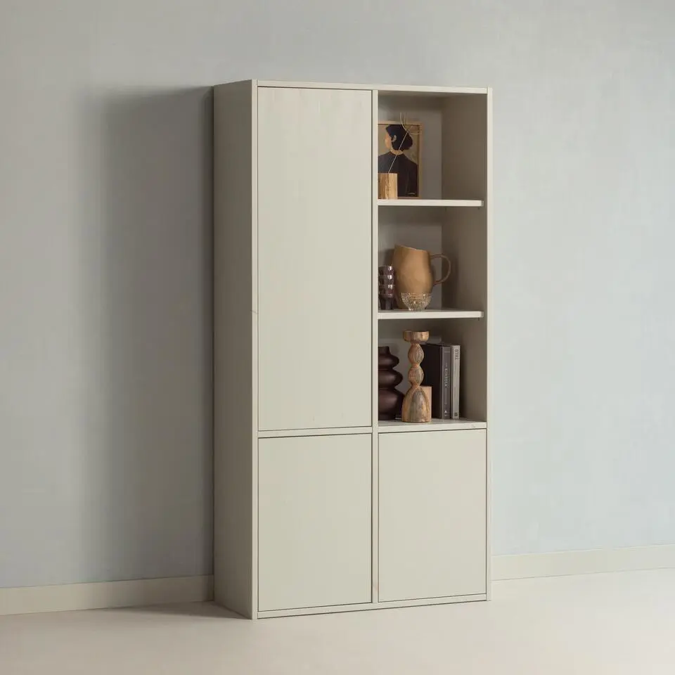 WOOOD Merel opbergkast - Grenen - Dust - 100x200x44