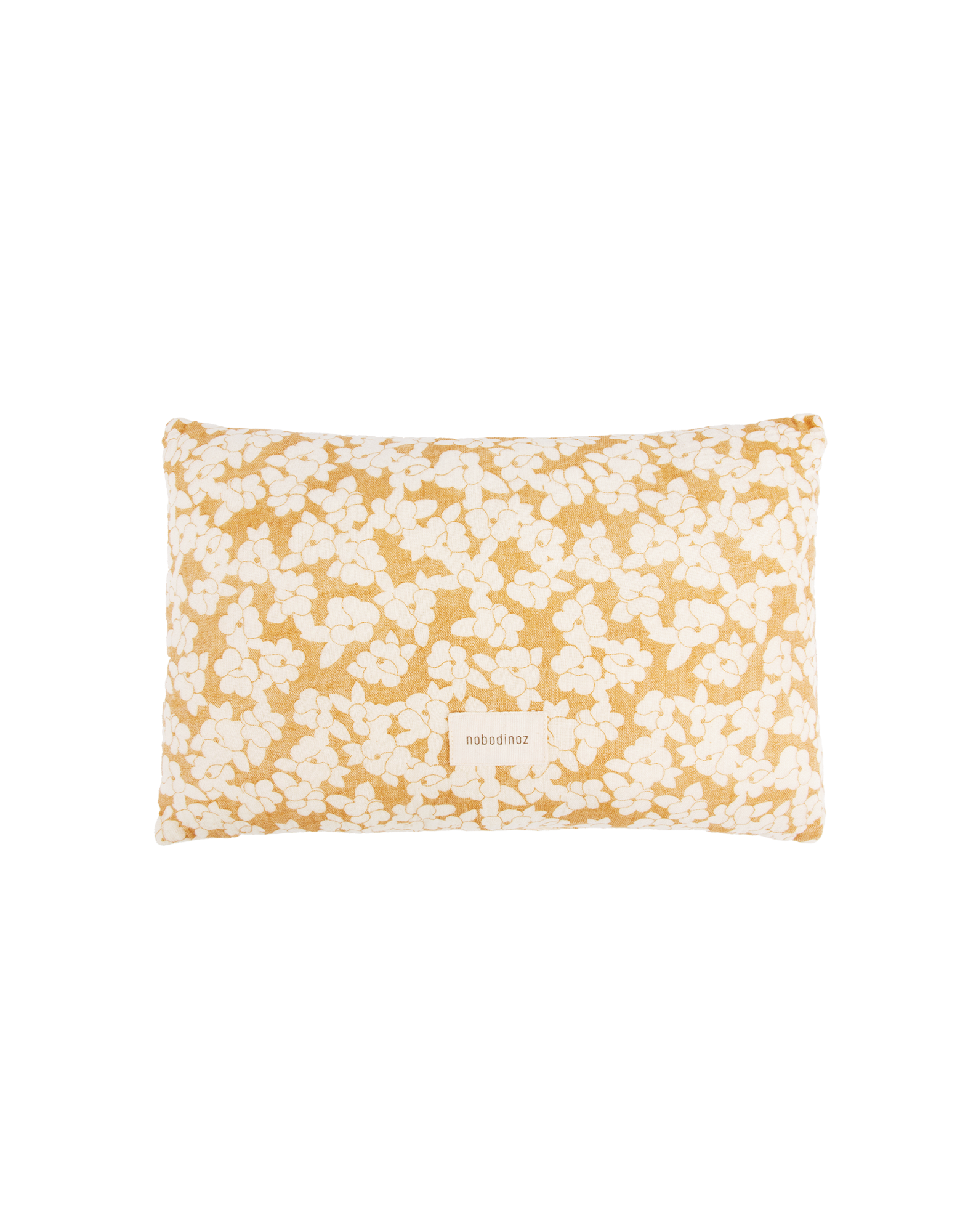 Coussin wabi-sabi rectangulaire en double gaze de coton lavé | Blanc