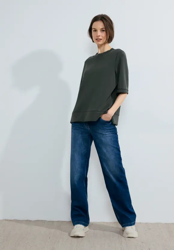 Kurzarm Sweatshirt - strong khaki