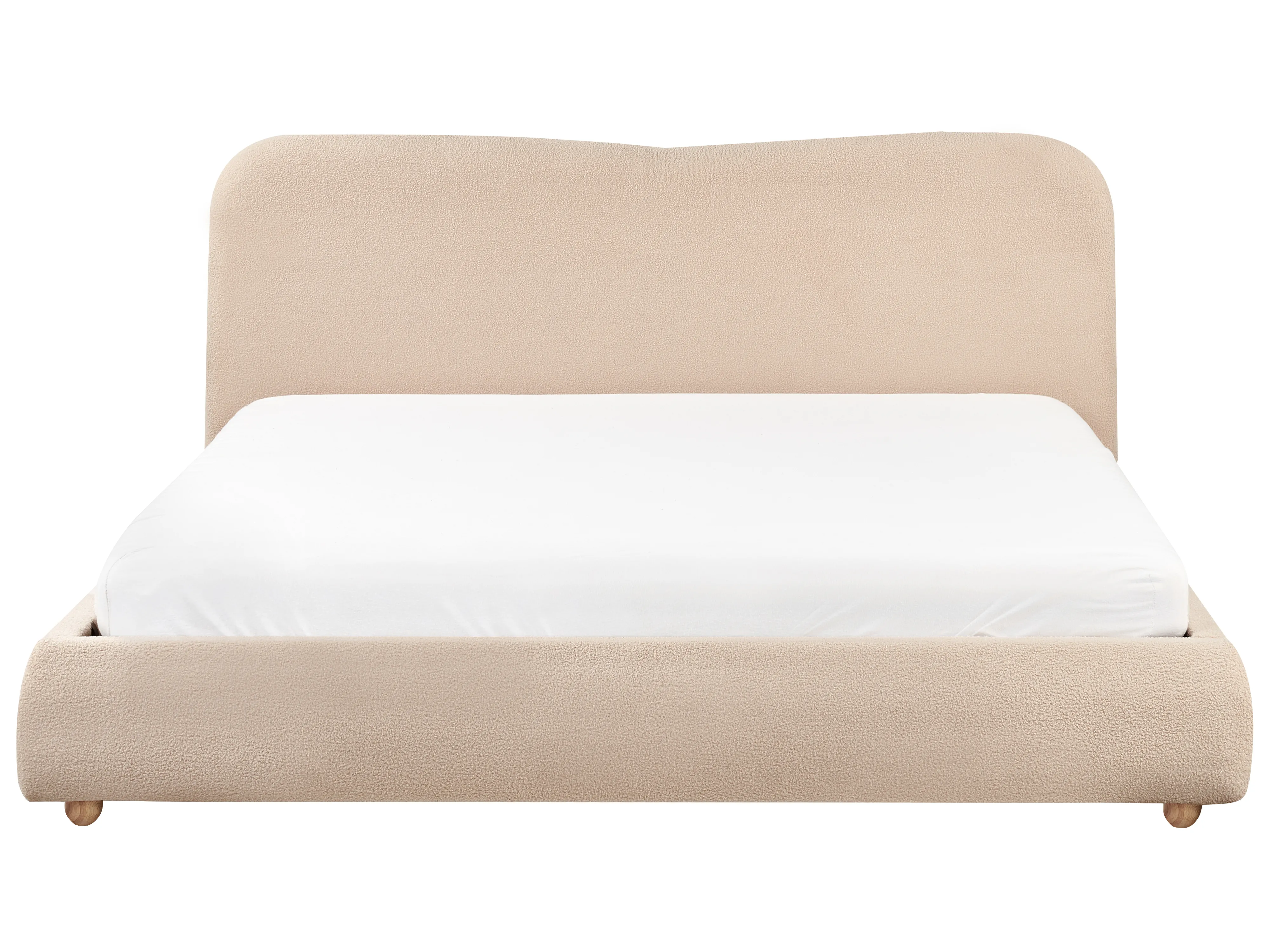 Bed met opbergruimte Bouclé BLAGNAC 180 x 200 cm Beige