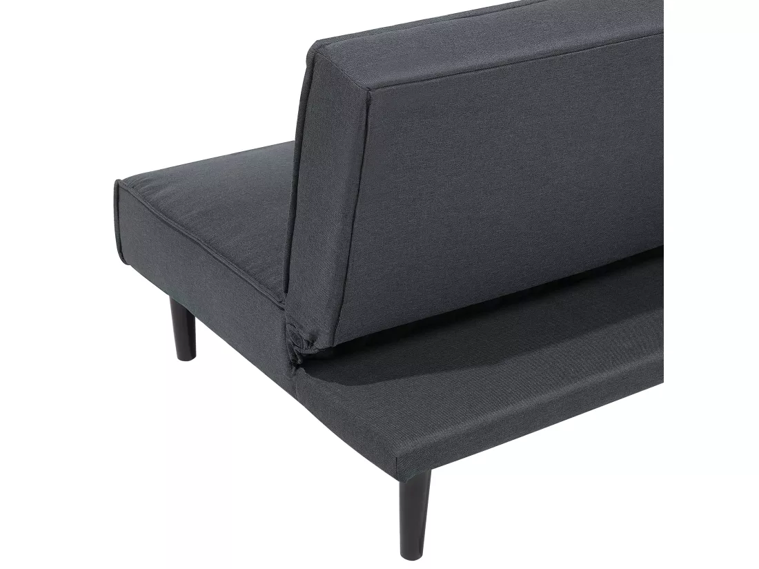 Canapé convertible 3 places en tissu gris foncé VISBY