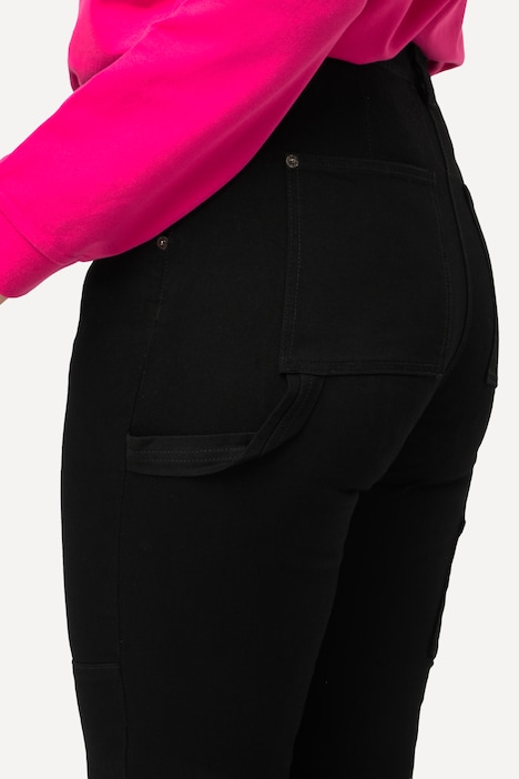 Utility-Jeans Mandy, weites, gerades Bein, Cargotasche