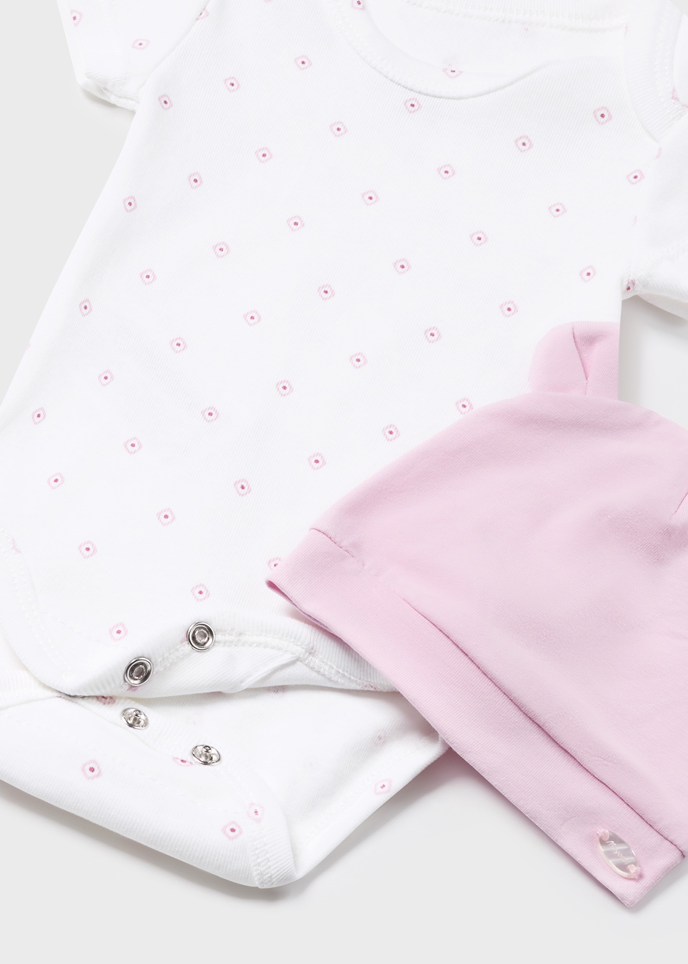 Conjunto de macacão de 3 peças Better Cotton para recém-nascidos, cor cru