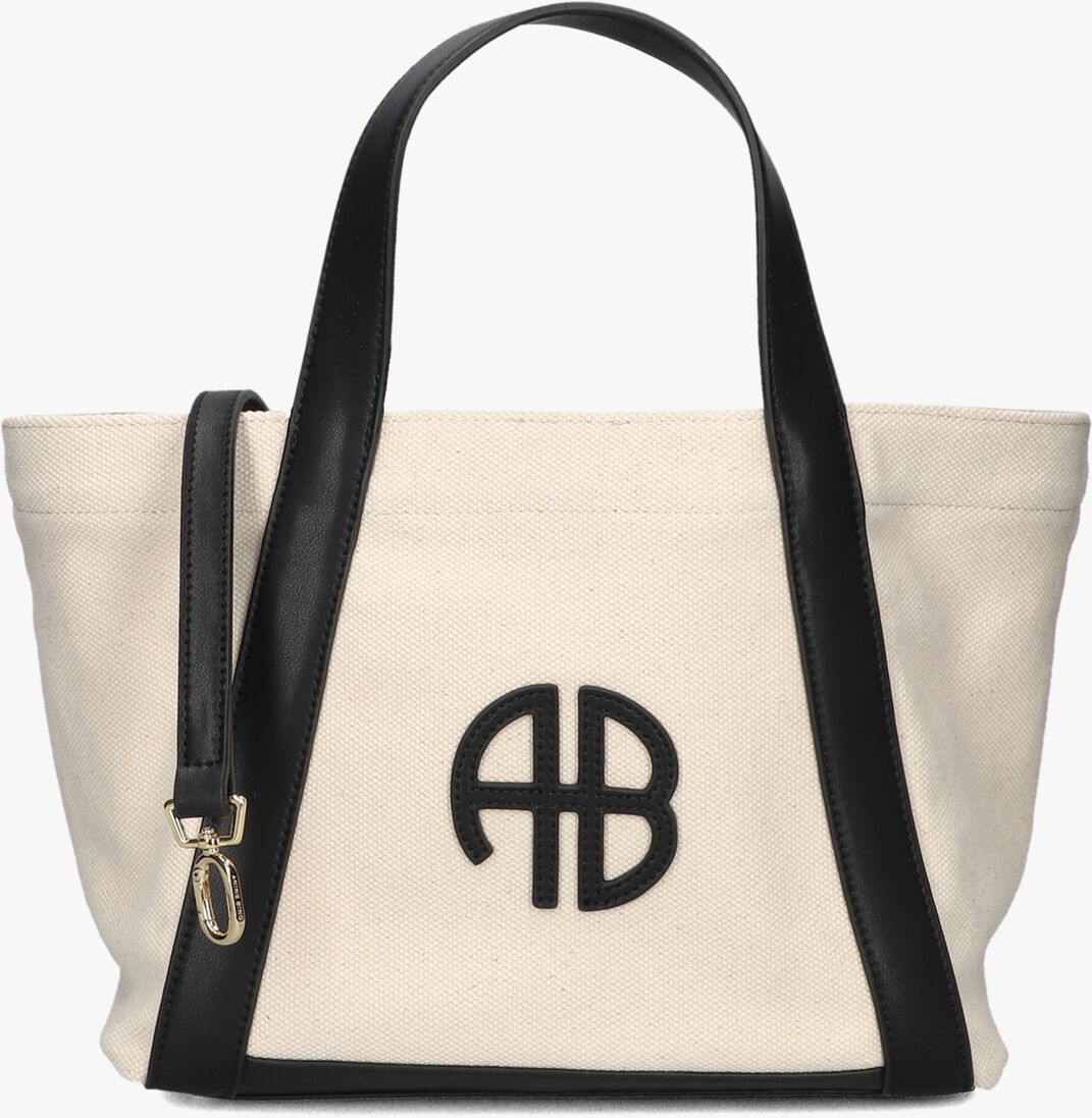 beige anine bing handtas small cara tote