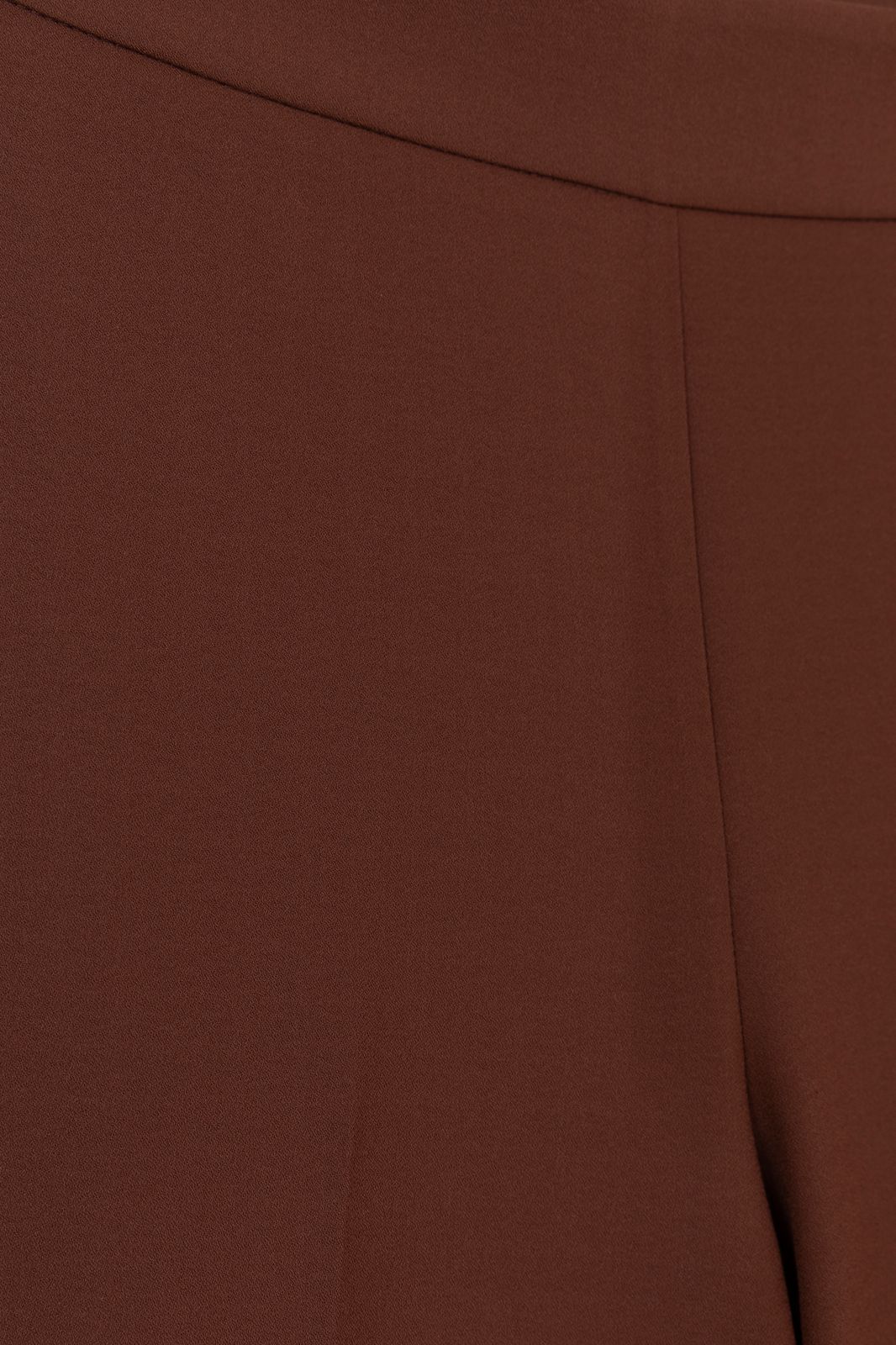 Bruine wide leg pantalon met rits