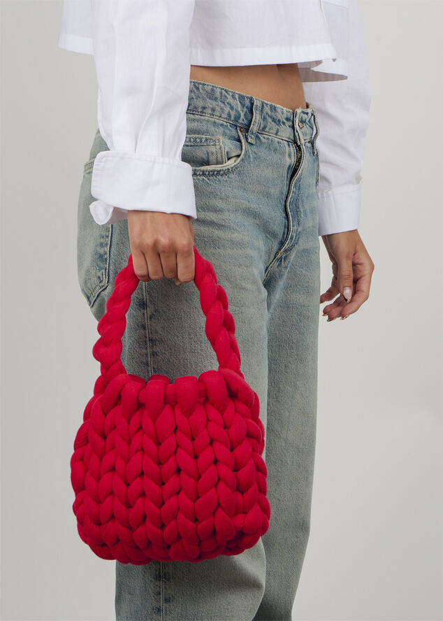 Sui Ava Sally Braided Bag Black