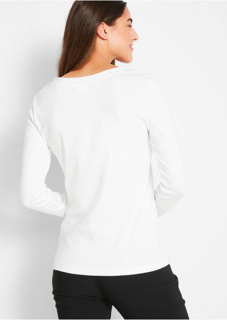 Lot de 2 T-shirts manches longues à col carré