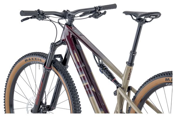 VTT Électrique Tout-Suspendu BMC Fourstroke AMP LT Two Sram GX/NX Eagle 12V 360 Wh 29'' Bordeaux Beige Sand 2024