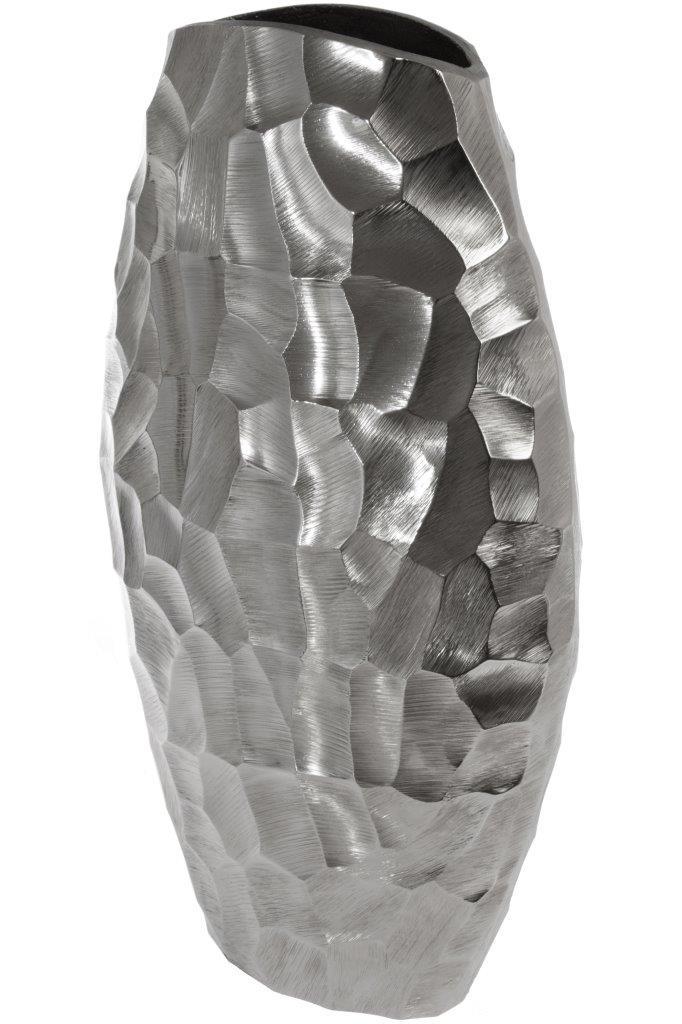 VASE Valessa - silber - gehämmert - 46 cm