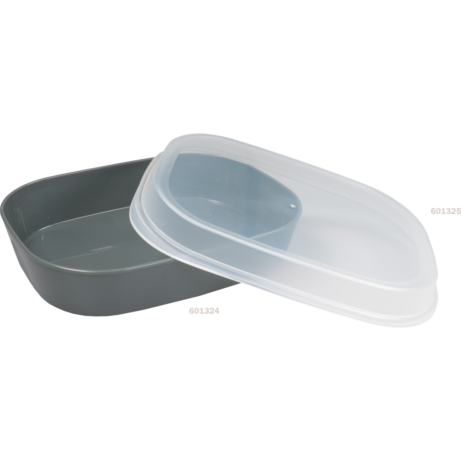 Circ Schaal, menuschaal, reusable, 1-vaks, pP, rechthoekig, 1100ml, 236x181x47mm, grijs