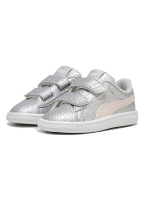Puma Smash 3.0 Glitz Glam V Infant Sneakers, Glacial Gray/Frosty Pink