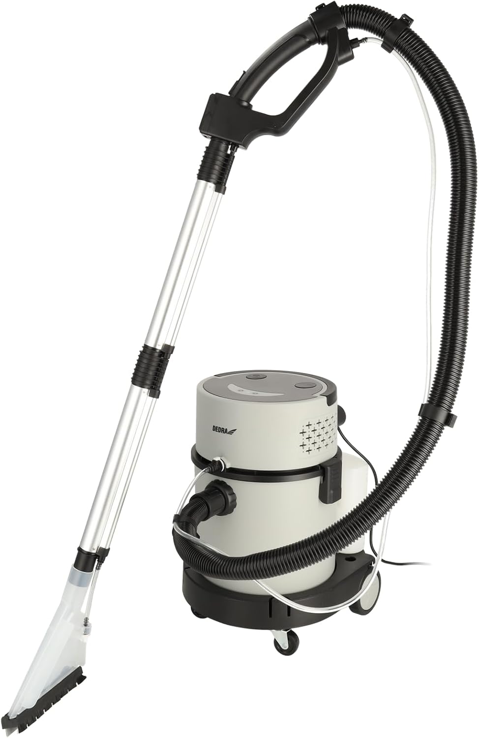 Dedra 2-in-1 Waschsauger, 1200W, Behälter 20l, 1200W, mit ferngesteuertes Sprüh- und Staubsystem und Vier Betriebsarten, robuster Kunststofftank, mit Berührungssicherheitsschalter