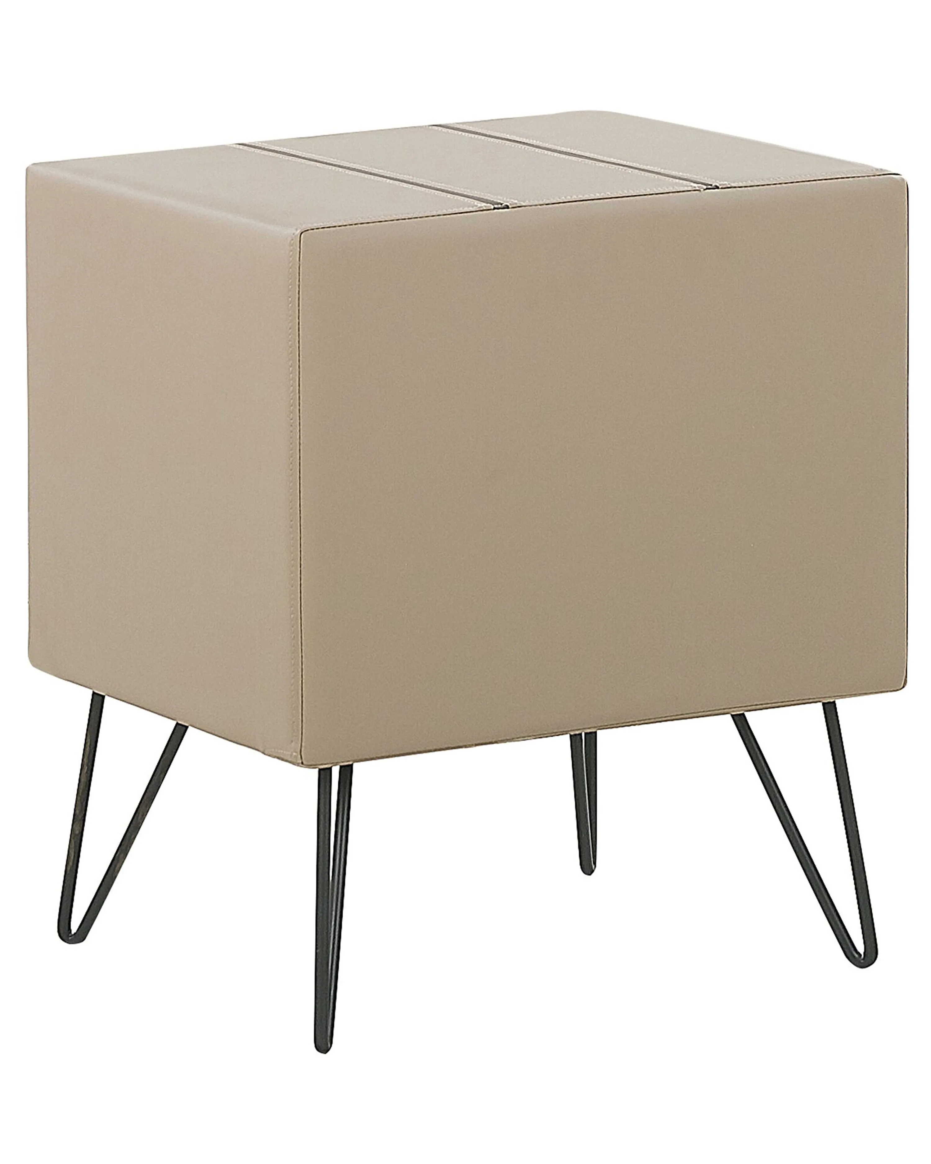 Nachtkastje met 1 lade BETIN Kunstleer Beige