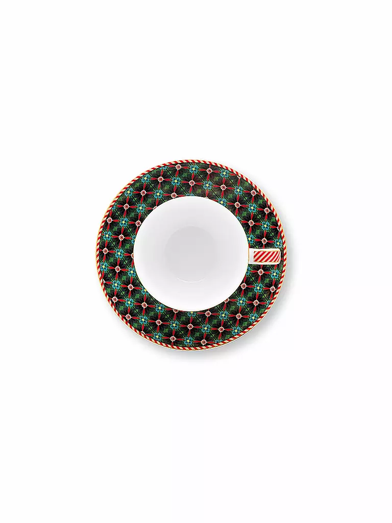 PIP STUDIO Espressotasse mit Untertasse 2-er Set BERRY BLUES 120ml Blue dunkelblau