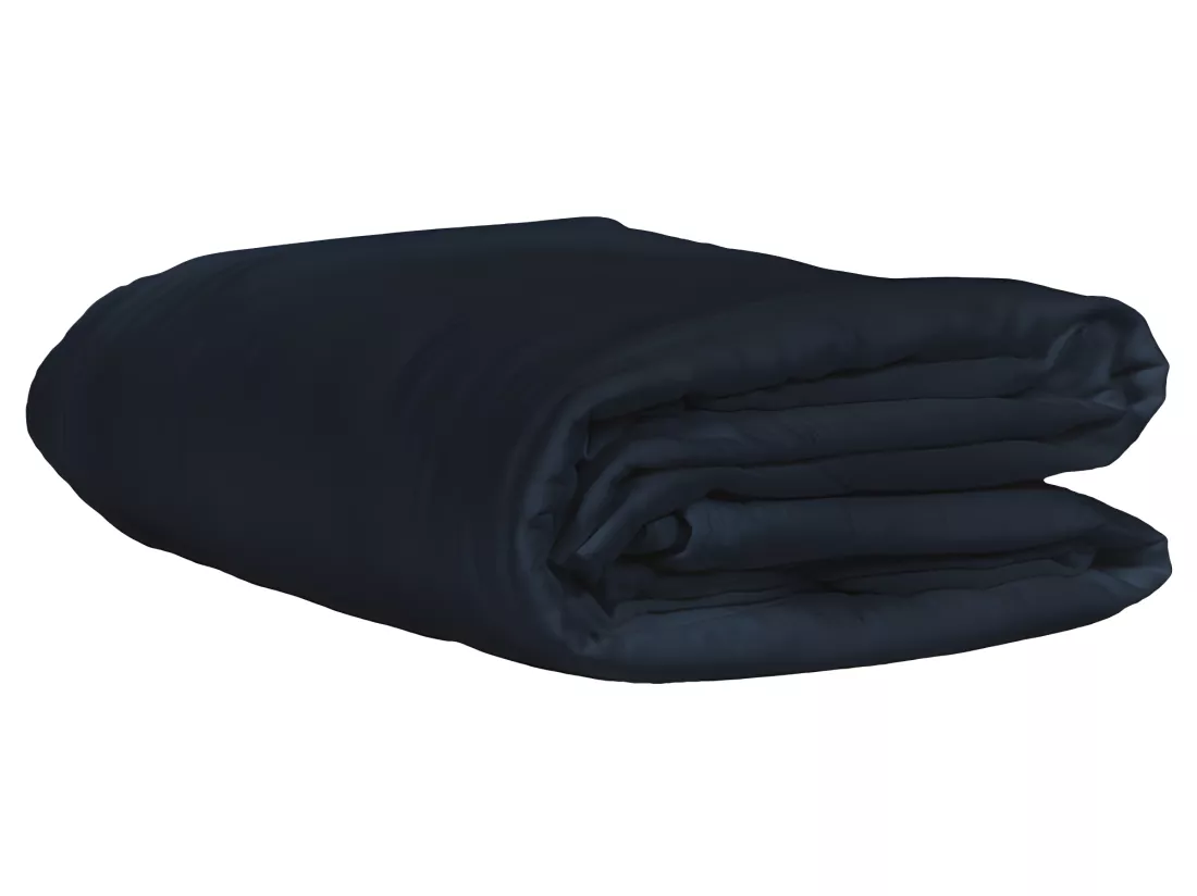 Housse de couette gaze de coton double 240 x 260 cm bleu nuit - PEPA 4