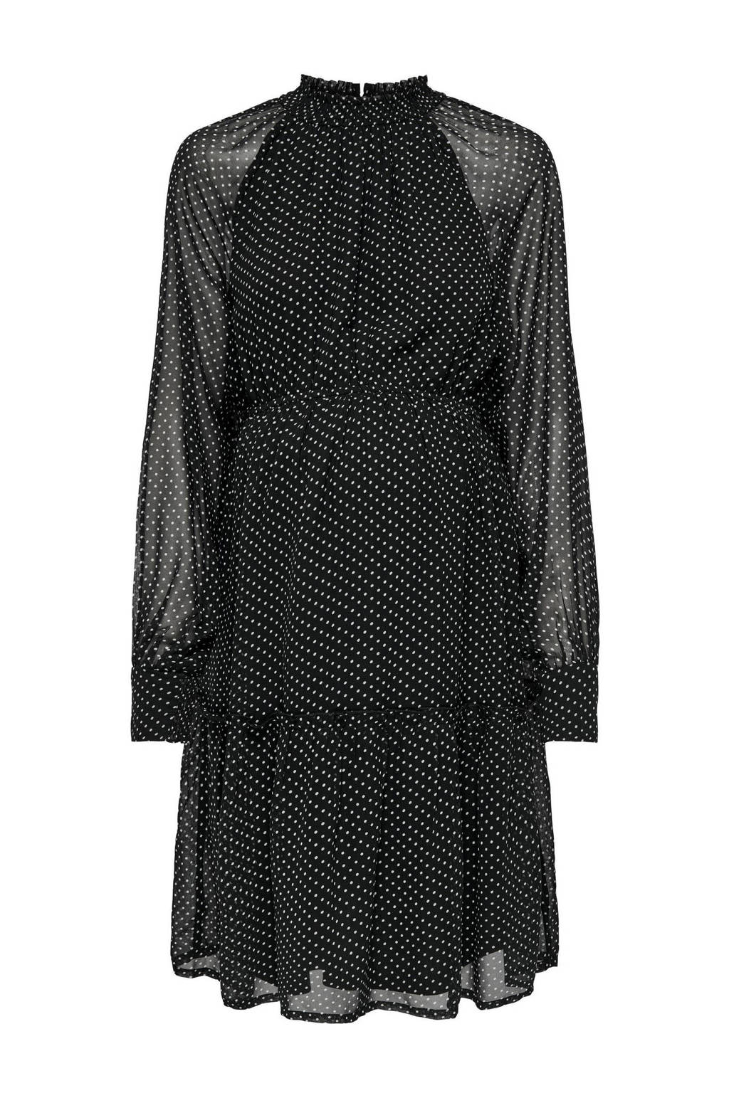 ONLY MATERNITY semi-transparante zwangerschapsjurk OLMISABELLA met plooien zwart