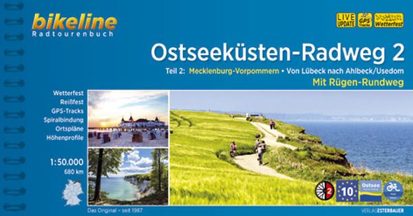 OSTSEEKÜSTEN-RADWEG Radatlas  NR. 3, USEDOM - DANZIG