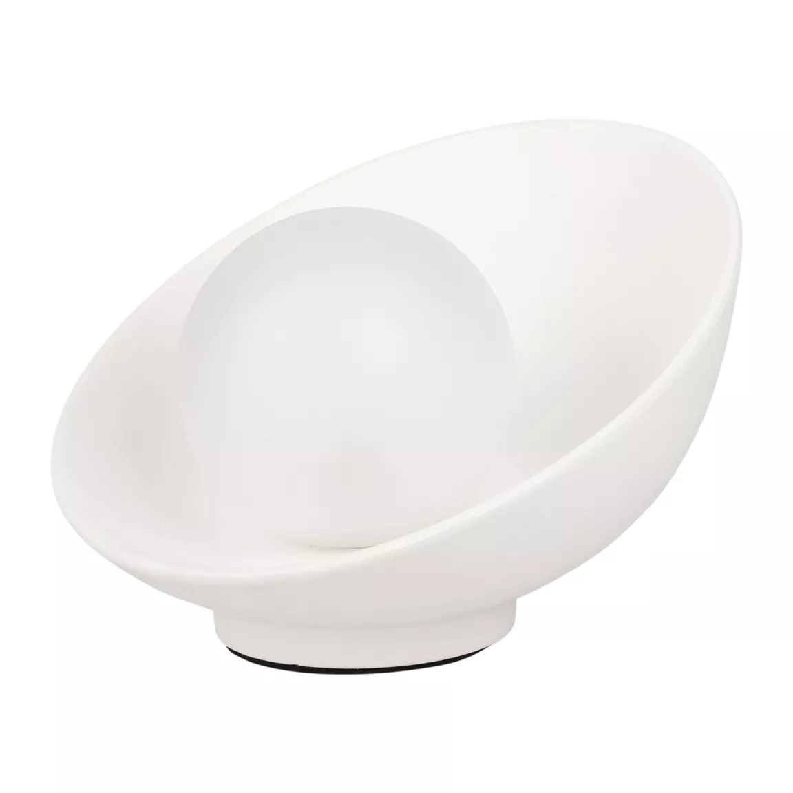 Lampe à poser céramique (H17 cm) Nacre Blanche