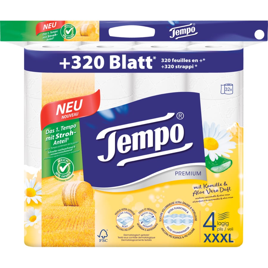 Tempo Feuchttücher Shea Butter