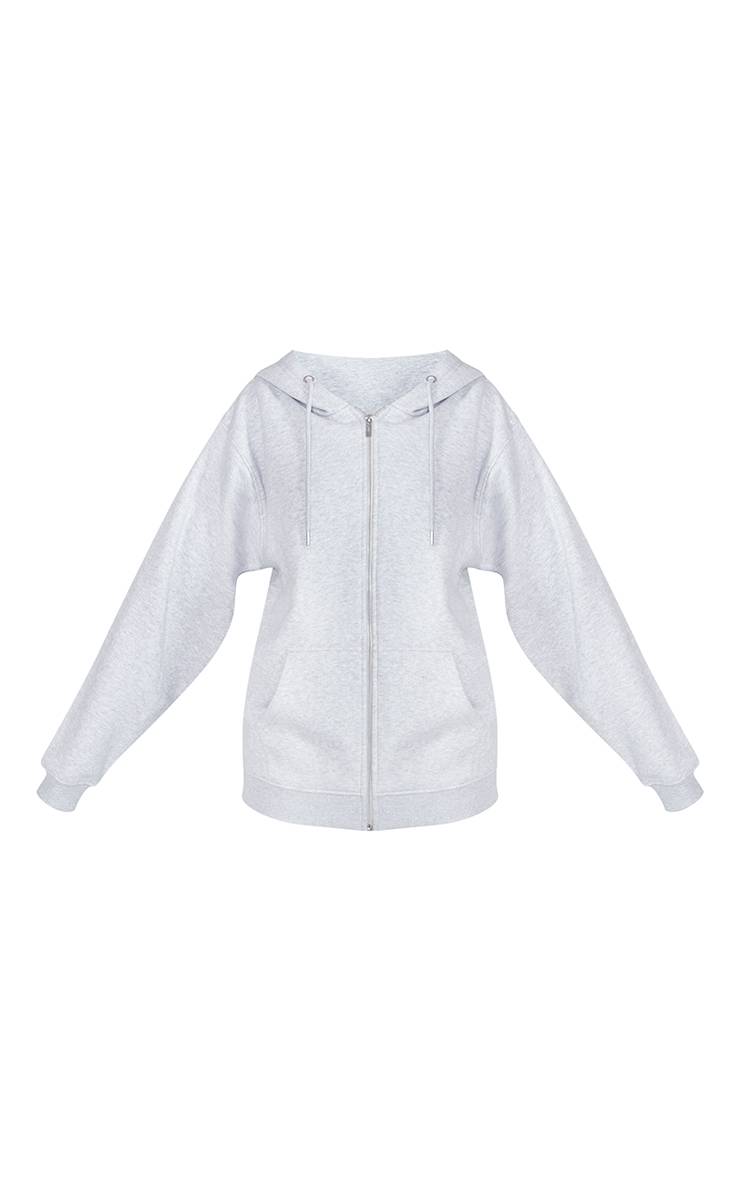 Gris Cendré Sweat À Casynthétiqueche Zippé Intégral
