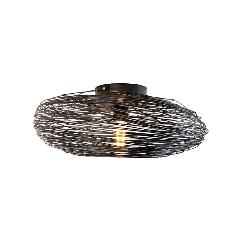 Design plafondlamp zwart ovaal - Sarella