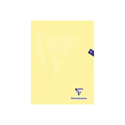 Clairefontaine Mimesys Pastel - Cahier polypro 24 x 32 cm - 96 pages - petits carreaux - disponible dans différentes couleurs