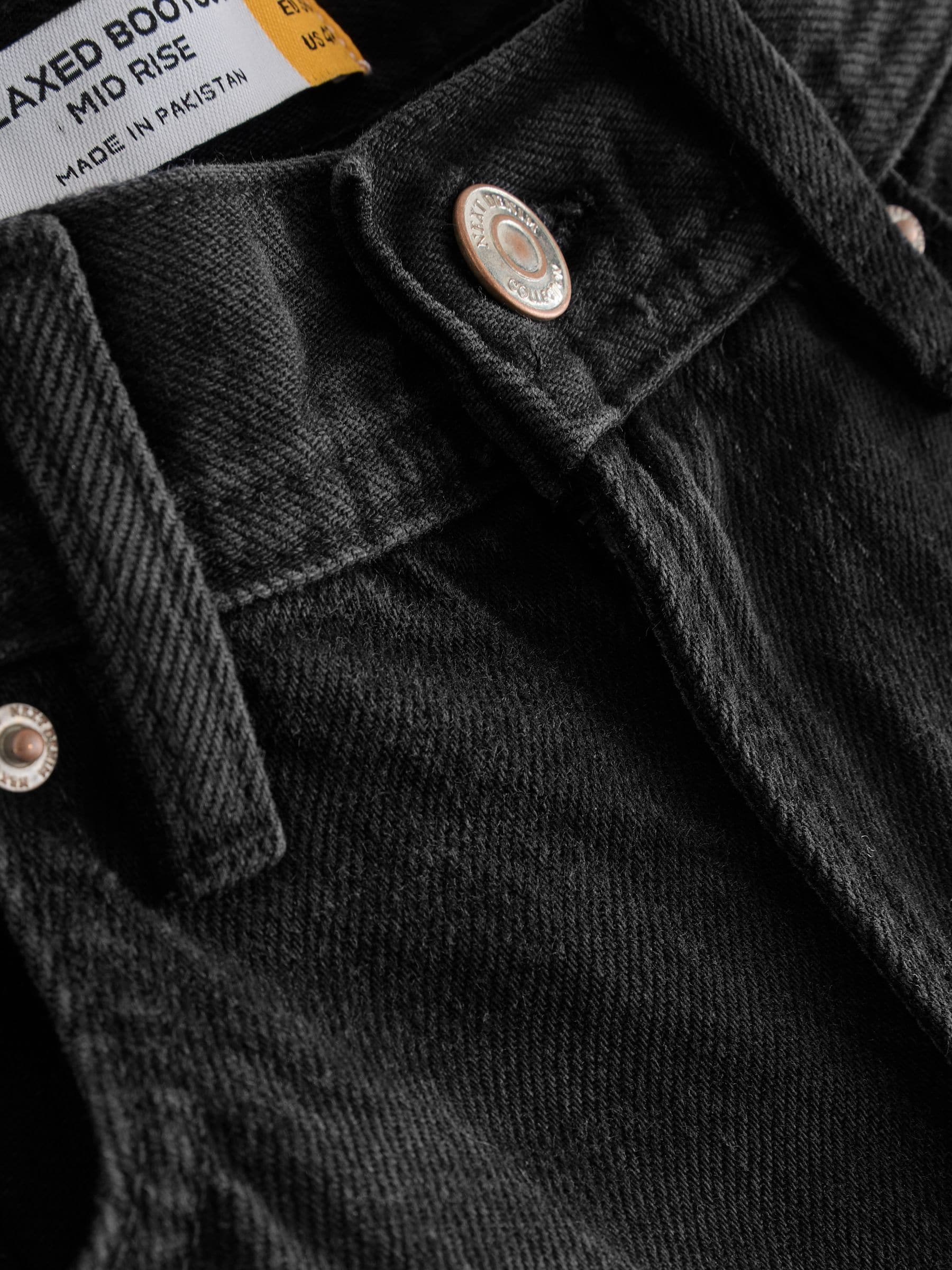Zwart - Relaxte bootcut jeans van 100% katoen