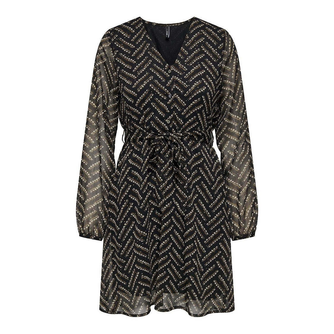 SOMENTE<br>Vestido curto estampado, com amarração