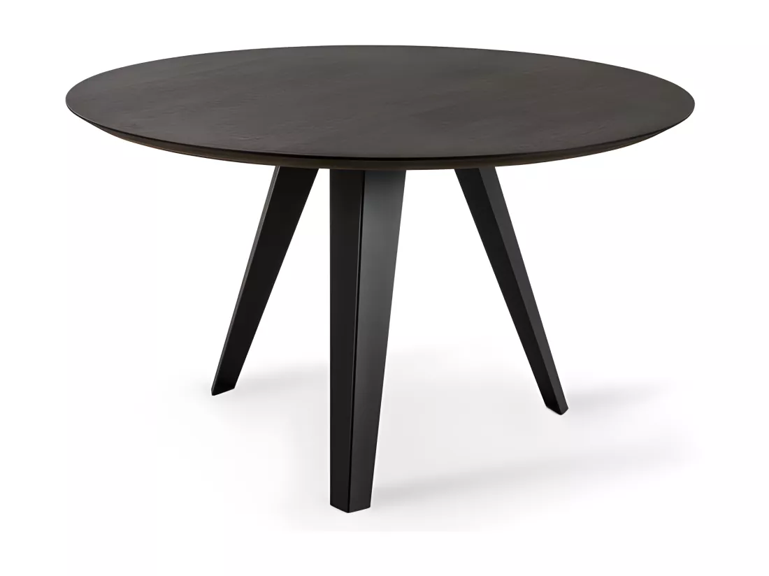 Henry Table fixe (DIA. 130 cm) en placage noir