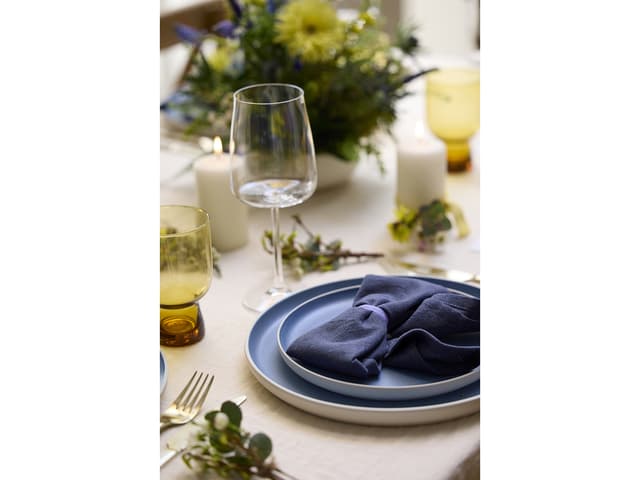 Studio Round Frokosttallerken Matte white/Matte river