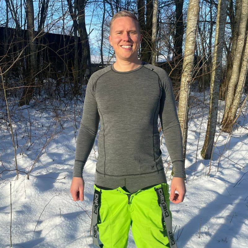 Accezzi merino ski-ondergoed + 2 paar groene merino sokken, heren
