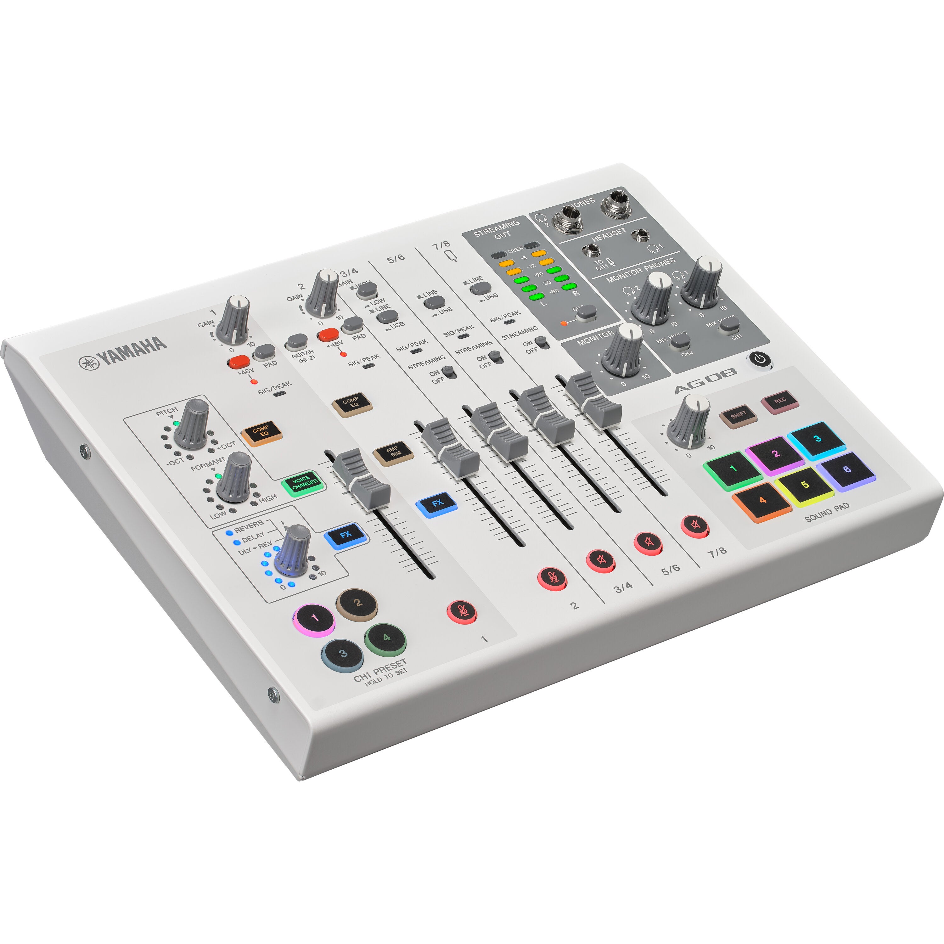 Yamaha AG08 White streaming station