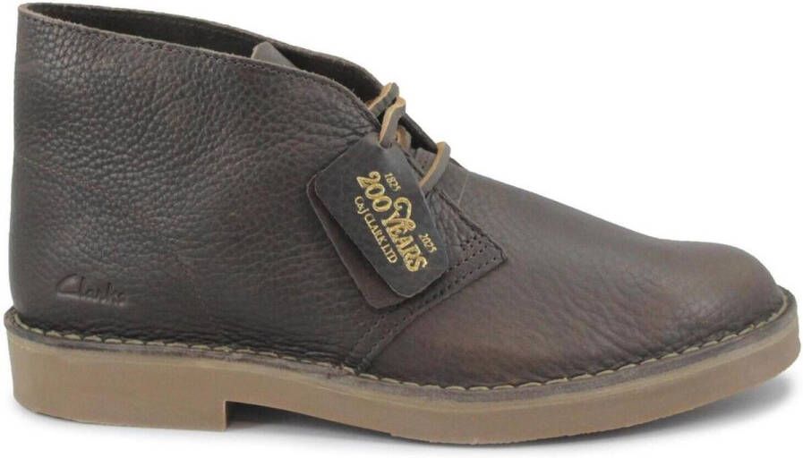 Clarks Wallabee evo suède bootschoenen met panterprint cognac