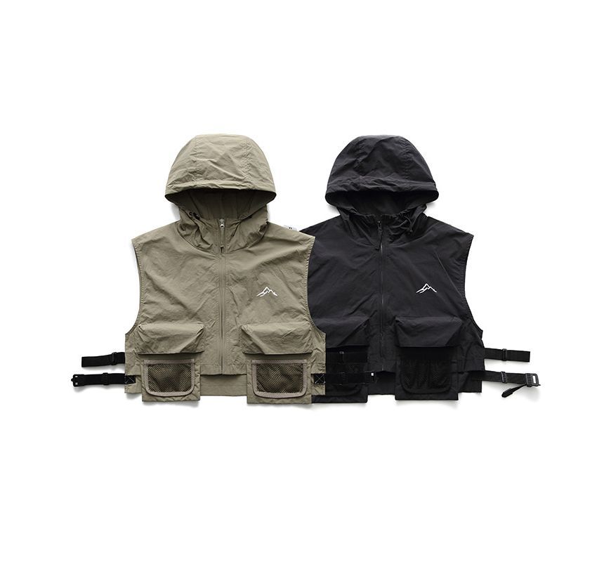 Dandyluxe - Utility vest met capuchon en rits