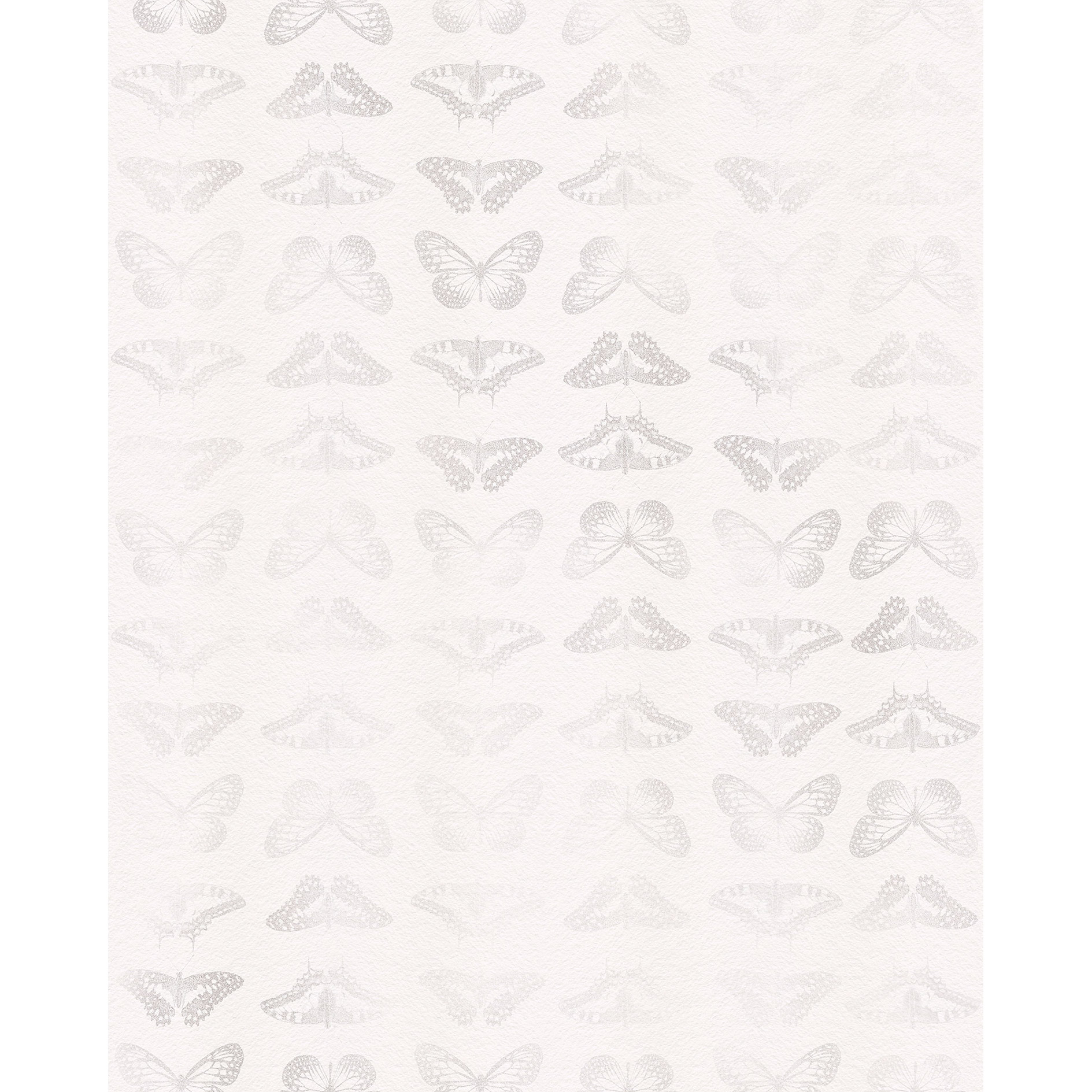 Vlies-Fototapete MUR DE PAPILLONS - weiß - 200x250 cm