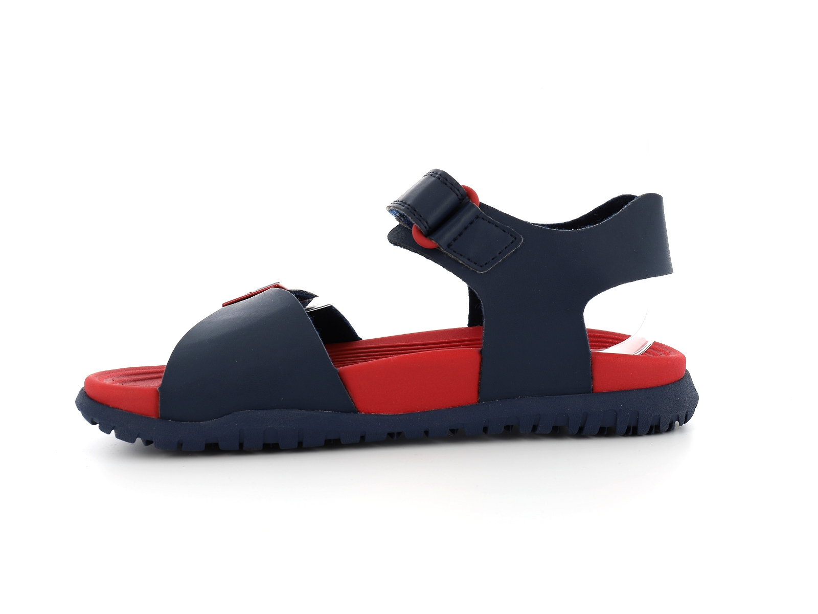 Geox-J FUSBETTO J35HMA Matières combinées Bleu-Rouge