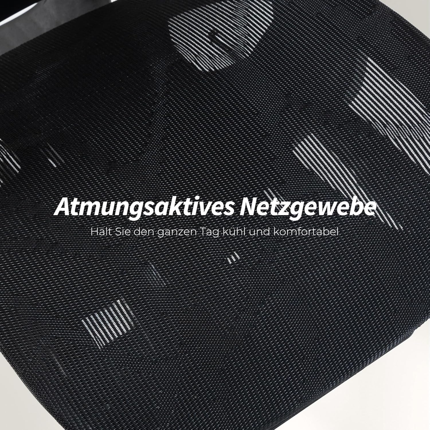 HOMCOM Bürostuhl Ergonomisch Schreibtischstuhl mit dreistufig verstellbar Lendenstütze verstellbar Sitztiefe drehbar Kopfstütze 6D-Armlehnen Höhenverstellbar Computerstuhl mit Neigungsfunktion Schwarz