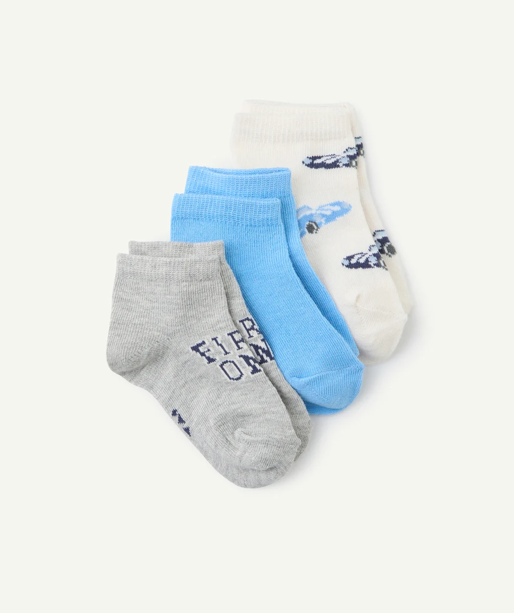 lot de 3 paires de socquettes bébé garçon thème voitures