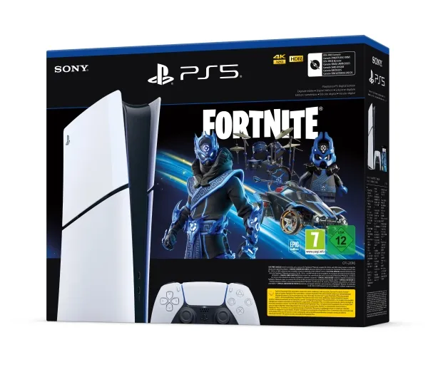 Sony Playstation 5 Digital Edition Fortnite, PlayStation 5, Sort, Hvid, 16000 MB, GDDR6, AMD, AMD Ryzen Zen 2