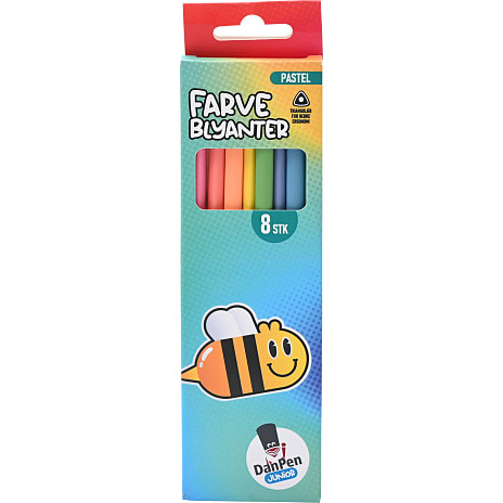 Danpen junior farveblyanter pastel 8-pak