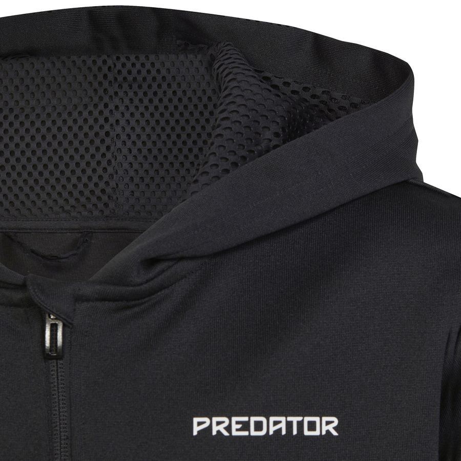 adidas Sweat à Capuche Predator Full Zip - Noir/Blanc Enfant