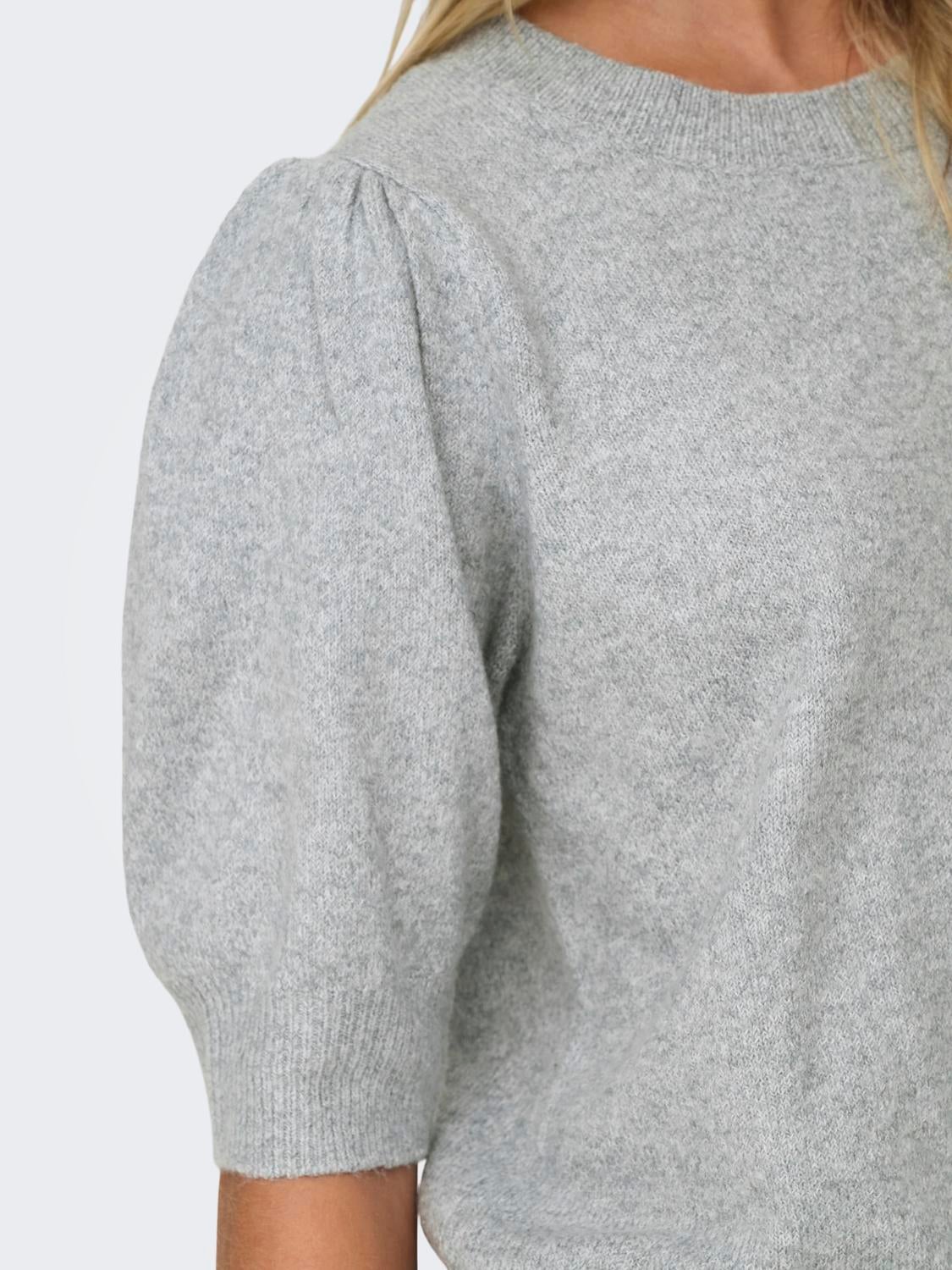 ONLRICA Strickpullover Light Grey Melange