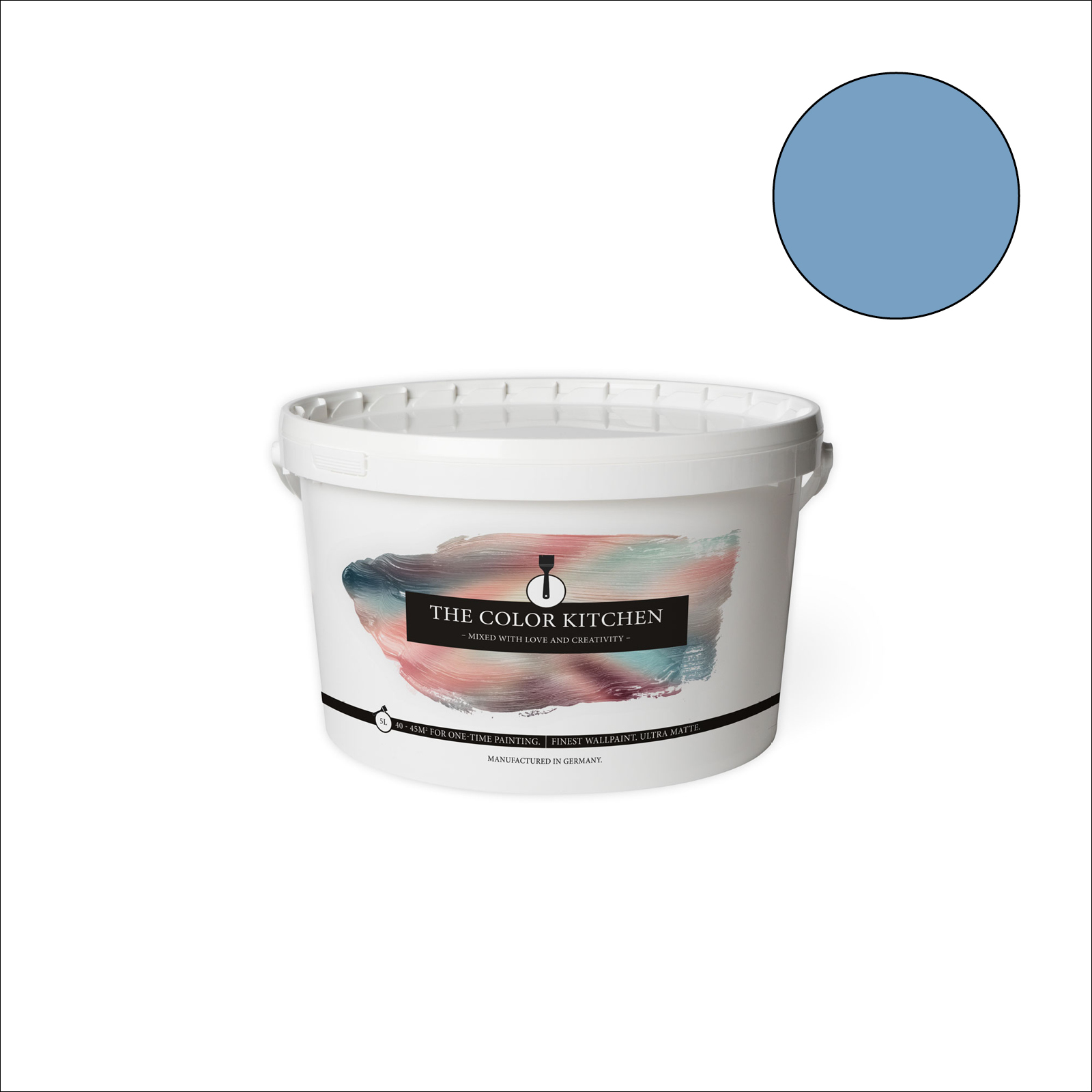 The Color Kitchen Wandfarbe Blue Herring - blau matt - 5 Liter